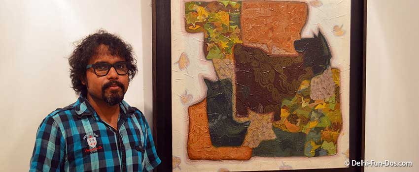 Artist-Pinaki-Ranjan-Bera-with-one-of-his-paintings