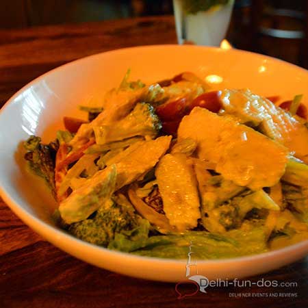 We had a Malaysian Chicken Curry Salad along with our drinks. The salad was fresh and the serving was substantial. This could be a stand alone dish with a glass of beer.