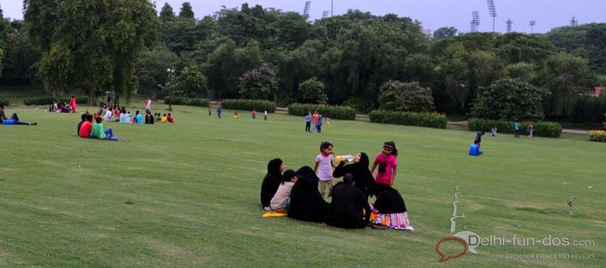 The whole area is covered with lawns and trees and when we went, we say children playing and people sitting on the grass.